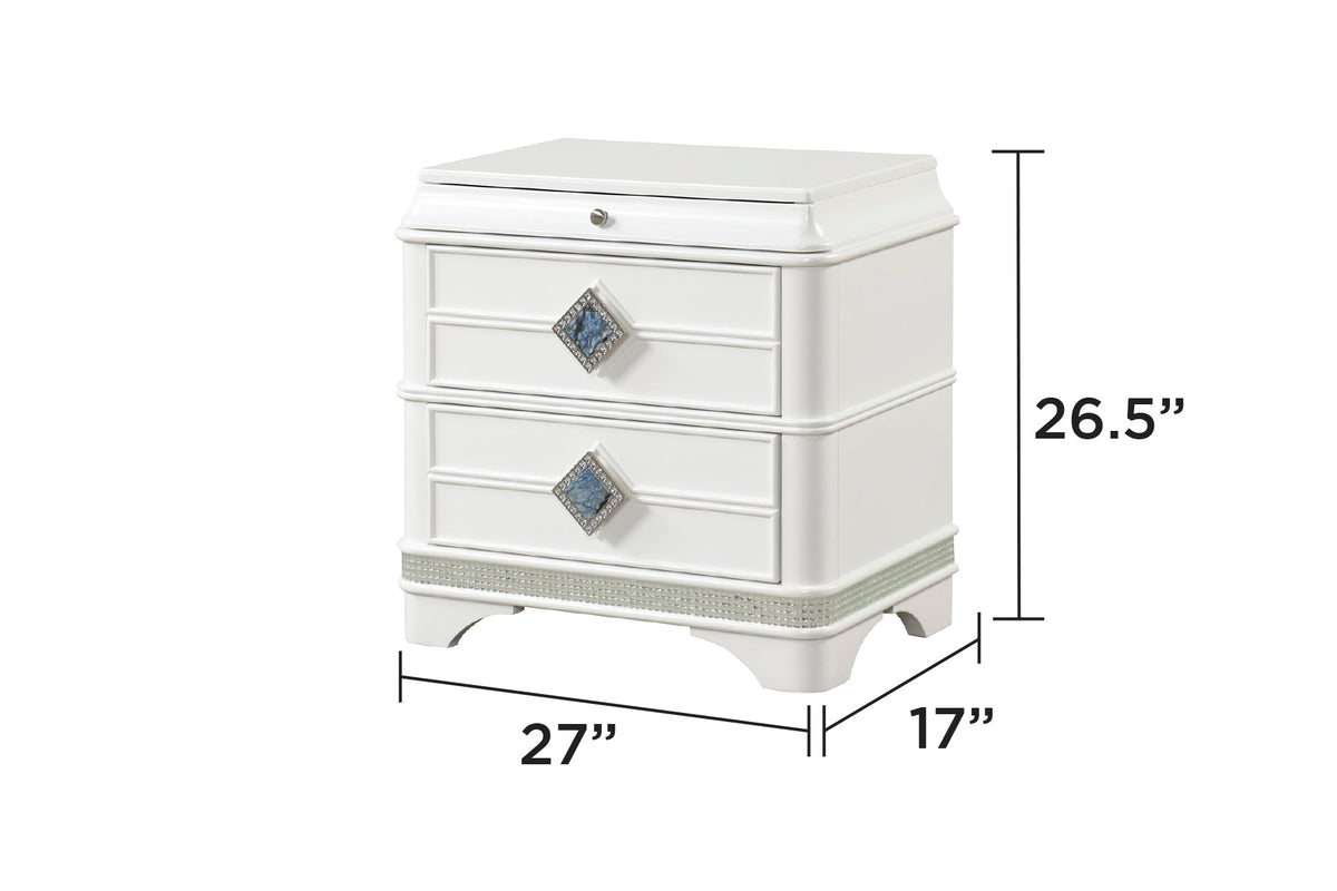 Laguna Modern Style 4 Pc King Upholstered Bedroom Set, photo 6 of 8