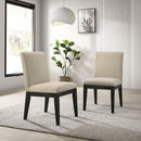 Roundhill Furniture - Rocco Contemporary Solid Wood Dining Chairs (Set of 2) - Beige by HouseOfZazla