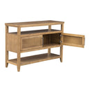 Naomi - 2 Door Storage Console Table With Ample Shelving - Natural by HouseOfZazla
