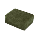 Green Plush Corduroy Sofa Ottoman