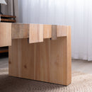 Modern Rustic Table With Sculpted Block Design by HouseOfZazla