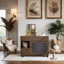 Furniture Style Multi Use Cat Litter Box House With Storage - Walnut by HouseOfZazla