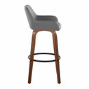 Daniella - Contemporary Fixed Height, Barstool & Swivel And Round Footrest (Set of 2) by HouseOfZazla