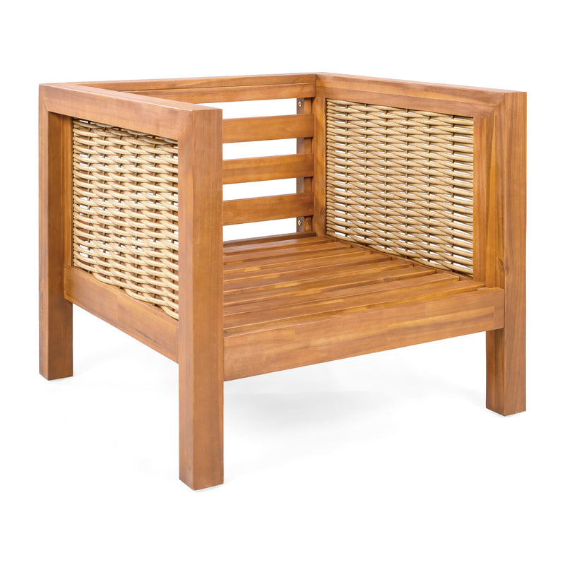 Outdoor Club Chair With Wicker Armrest, photo 2 of 17