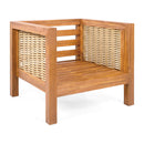 Outdoor Club Chair With Wicker Armrest