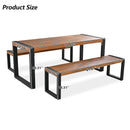 GO 3-Pieces Outdoor Dining Table With 2 Benches by HouseOfZazla