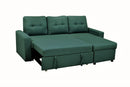 Convertible L Shaped Sectional Sleeper Sofa Bed, Saving Pull Out Couch by Unique Piece Furniture