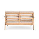 Outdoor 4pc Acacia Wood and Rope Sectional Patio Sofa Set