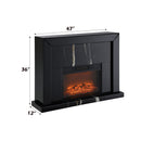 Drisana Mirrored Fireplace - Black by HouseOfZazla