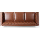 81" PU Sofa,Tufted Back,Solid Wood legs,Living Room and Study