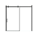 Mod Semi-Frameless Sliding Bathtub Door in Matte Black
