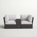 Outdoor Wicker Loveseat With Cushions by Unique Piece Furniture