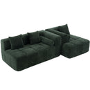 Sectional Free Combined Sofa With 2 Side Pockets by HouseOfZazla