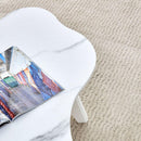 Modern minimalist white table top. Cloud shape gives you a new experience, computer desk. The game table. Suitable for dining and living rooms.