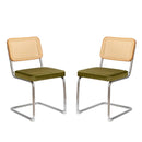 Rattan Side Accent Dining Chairs With Painted Legs (Set of 2) by HouseOfZazla