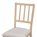 5-Piece Dining Table Set, 44" Round Dining Table with Curved Bench & Side Chairs for 4-5 People for Dining Room and Kitchen (Natural Wood Wash)