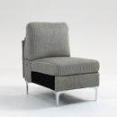 Single Couch Modular Armless Accent Chair With Back Cushion by HouseOfZazla