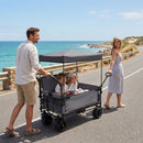 3-in-1 Folding Wagon Cart with Bench Seat, Canopy & Storage by HouseOfZazla