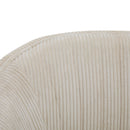 Corduroy Recessed Arm Loveseat (Beige + Walnut) by HouseOfZazla