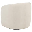 Gerley Faux Sherpa Chenille Upholstered Swivel Accent Chair Beige