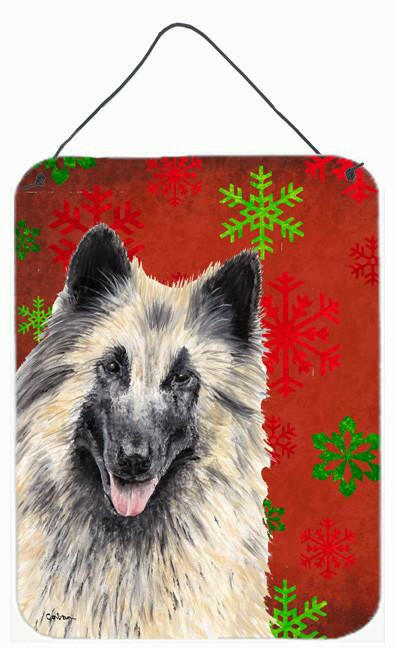 Belgian Tervuren Red Snowflakes Holiday Christmas Wall or Door Hanging Prints