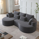 Curved Oversized Sectional Sofa With Extra Deep Seat by HouseOfZazla