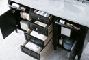James Martin Brittany 60" Double Bathroom Vanity, Black Onyx