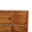 4 Drawer Multi Bedside Table - Chestnut by Unique Piece Furniture
