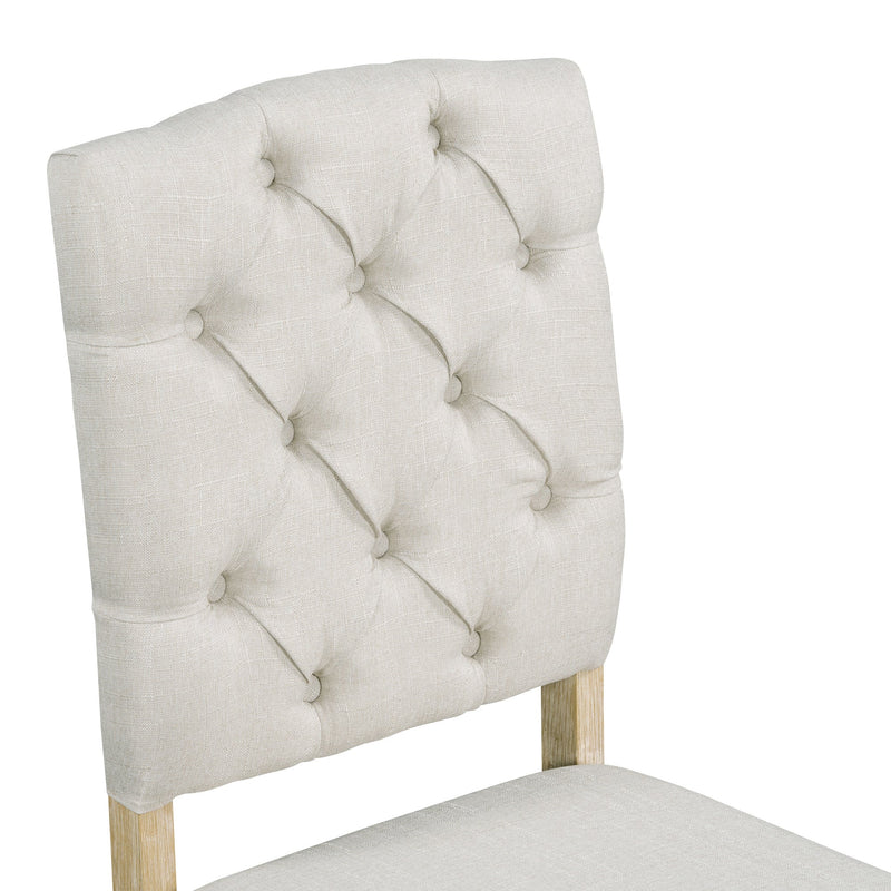 5-Piece Retro Functional Dining Set, Round Table with a 16"W Leaf and 4 Upholstered Chairs for Dining Room and Living Room (Natural)