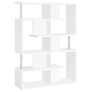 5 Tier Geometric Bookcase - White by HouseOfZazla