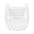 Zenithia Outdoor Foldable Adirondack Chair with 2 Cup Holders, White