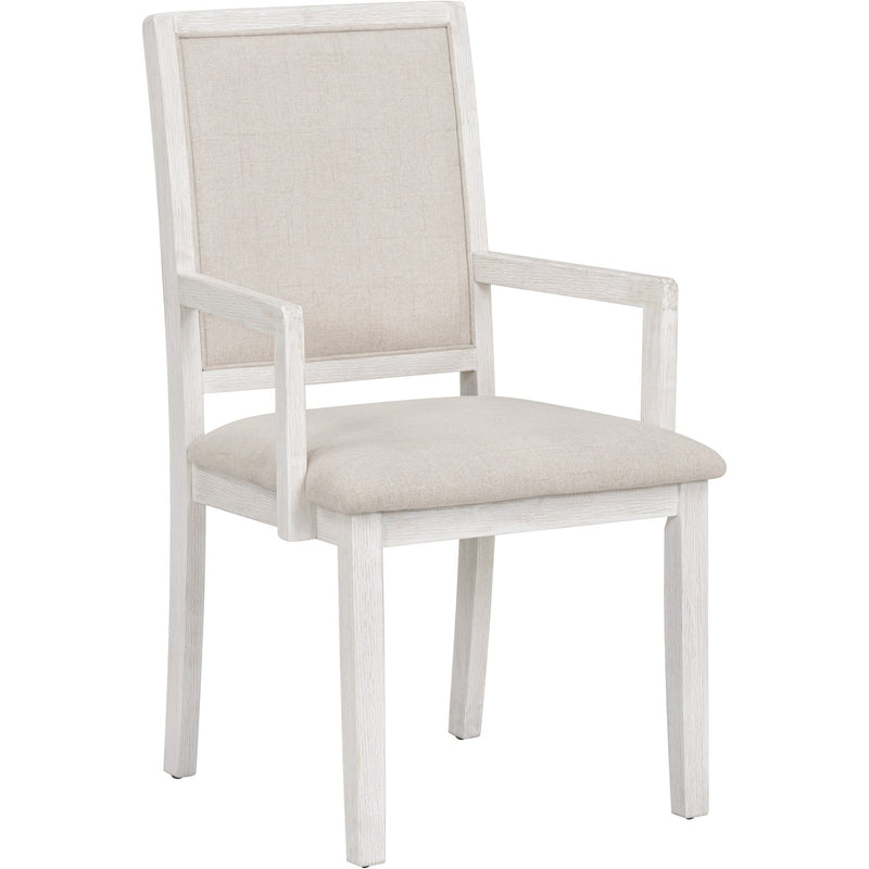 5-Piece Dining Table Set, Two-Size Round To Oval Extendable Butterfly Leaf Wood Dining Table and 4 Upholstered Dining Chairs with Armrests (Brown+White)