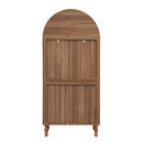 Tall Kitchen Pantry Cabinet With Hollow Carved Doors Adjustable Shelves Versatile Storage Cabinet For Kitchen - Walnut by HouseOfZazla
