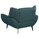 Grenada - Upholstered Flared Arm Accent Chair - Teal Blue by HouseOfZazla