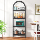 Tall 4 Tier Arched Open Bookshelf Storage Rack - Black by HouseOfZazla