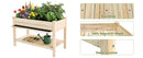 Raised Garden Bed with Water Collection Tray and Storage Shelf