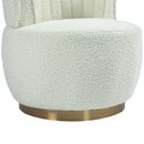 360 Degree Swivel Cuddle Barrel Accent Sofa Chairs, Round Armchairs with Wide Upholstered, Fluffy Velvet Fabric Chair for Living Room, Bedroom, Office, Waiting Rooms