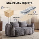 Giant Bean Bag Couch, Ultra Soft Fluffy Loveseat For Living Room by Unique Piece Furniture