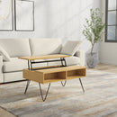 Hunter - Lift Top Coffee With Hidden Storage - Oak