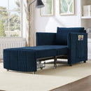 Upholstered Convertible Sleeper Sofa With 5 Position Backrest, Side Pockets, Storage by Unique Piece Furniture