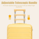20 Inch ABS Hard Shell Travel Checked Luggage - Yellow by HouseOfZazla