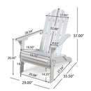 Aurascape - Outdoor Acacia Wood Foldable Adirondack Chair