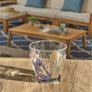 Leading Ware Rainbow Diamond Acrylic Glasses Drinking (Set of 4) Dof 9Oz Bpa Free Plastic Cocktail Glasses - Clear by HouseOfZazla