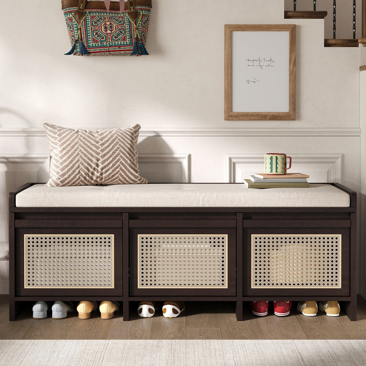 TREXM 48" Entryway Shoe Bench, photo 8 of 10