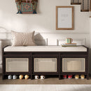 TREXM 48" Entryway Shoe Bench