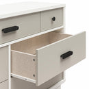 Valencia - 7 Drawer Wide Dresser - Taupe by HouseOfZazla