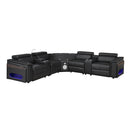 Nova - Sectional With Bluetooth Speaker, LED And Lifting Wine Cabinet