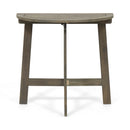 Outdoor 3pc Half-Round Folding Acacia Wood Bistro Set