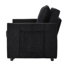 Upholstered Convertible Sleeper Sofa With 5 Position Backrest, Side Pockets, Storage by HouseOfZazla