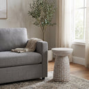 Elmford 13W Round Pedestal Dimple Accent Table